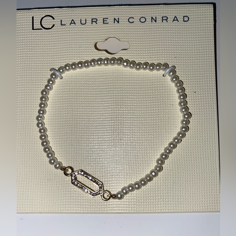 LC Lauren Conrad bracelet, one size, white/silver